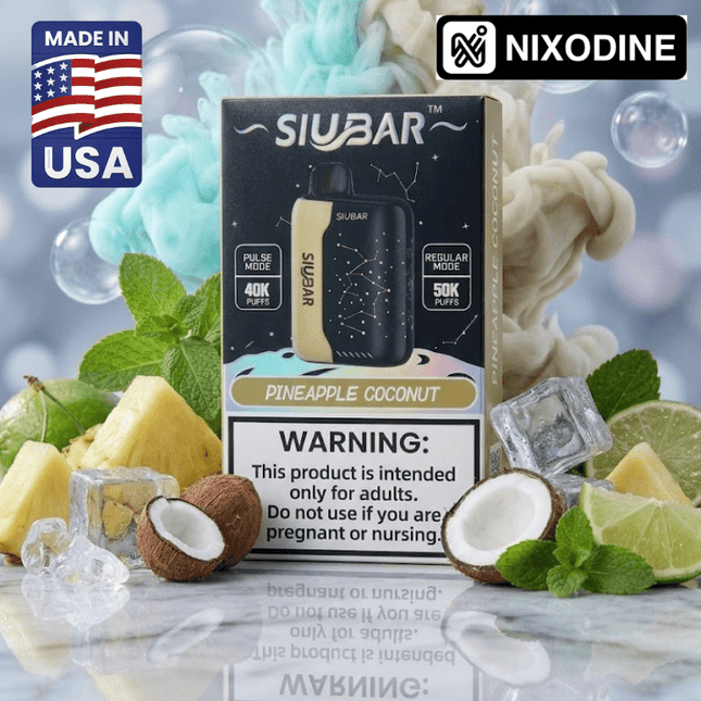 SiuBar Pulse X 50k Nixodine Disposable Pineapple Coconut - Virginia Vapes & Tobacco