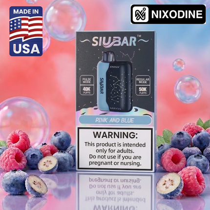 SiuBar Pulse X 50k Nixodine Disposable Pink Blue - Virginia Vapes & Tobacco