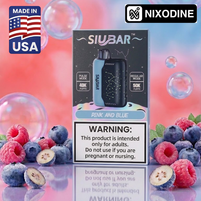 SiuBar Pulse X 50k Nixodine Disposable Pink Blue - Virginia Vapes & Tobacco