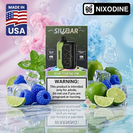 SiuBar Pulse X 50k Nixodine Disposable Sour Fcuking Fab - Virginia Vapes & Tobacco