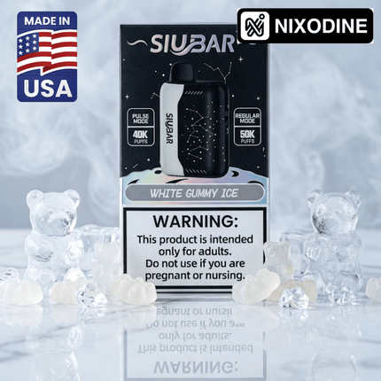 SiuBar Pulse X 50k Nixodine Disposable White Gummy Ice - Virginia Vapes & Tobacco