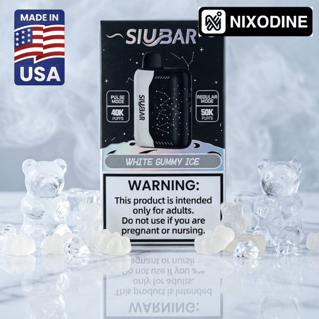 SiuBar Pulse X 50k Nixodine Disposable White Gummy Ice - Virginia Vapes & Tobacco
