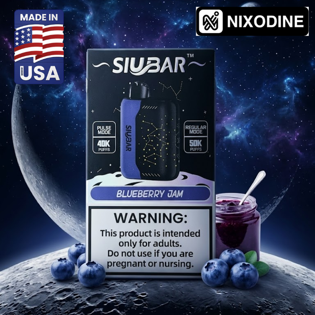 SiuBar Pulse X 50k Nixodine Disposable Blueberry Jam