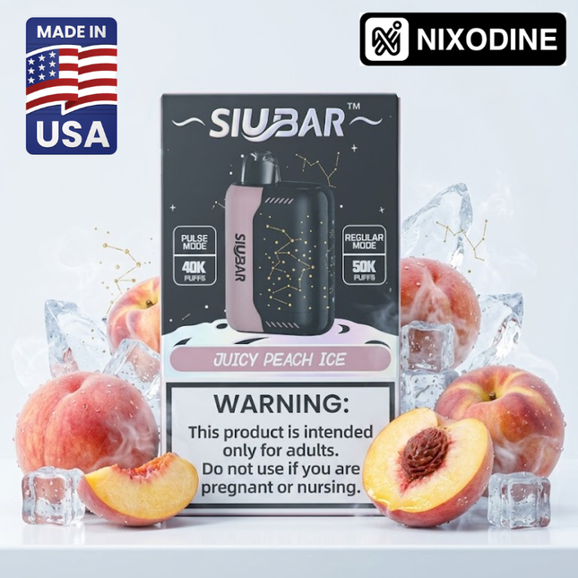 SiuBar Pulse X 50k Nixodine Disposable Juicy Peach Ice