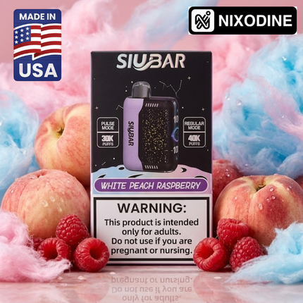 SiuBar Pulse X 50k Nixodine Disposable White Peach Raspberry