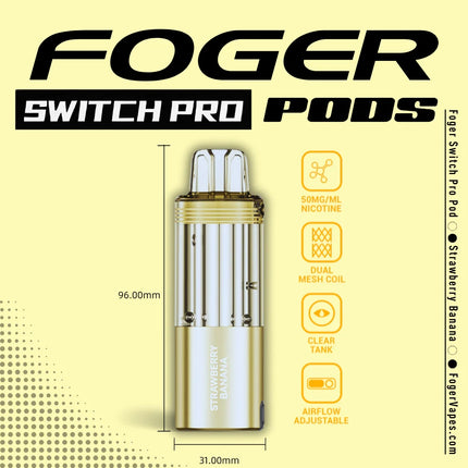 Foger Switch Pro Disposable POD ONLY Strawberry Banana