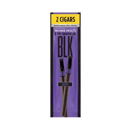 Swisher BLK 2 Pack Plastic Tip Grape - Virginia Vapes & Tobacco