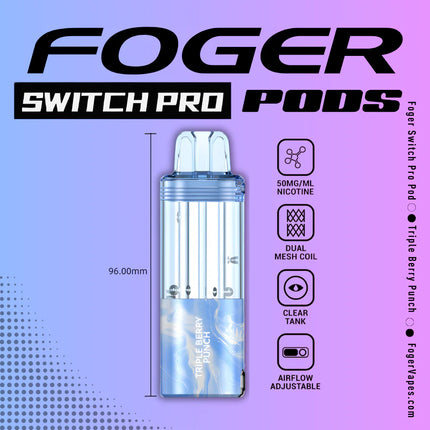 Foger Switch Pro Disposable POD ONLY Triple Berry Punch
