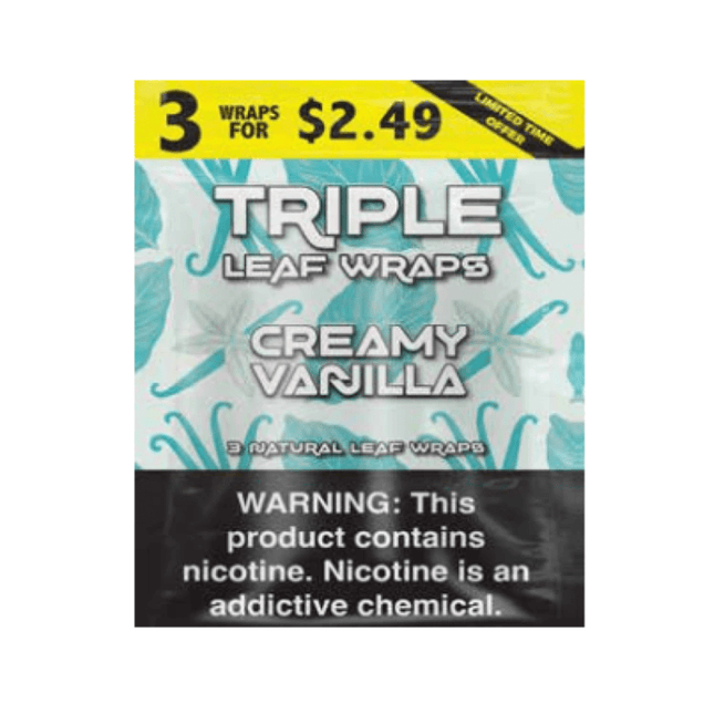 Triple Leaf Tobacco Wraps Creamy Vanilla - Virginia Vapes & Tobacco