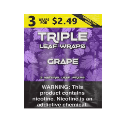 Triple Leaf Tobacco Wraps Grape - Virginia Vapes & Tobacco