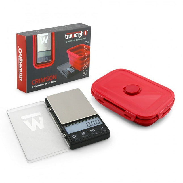 Truweigh Crimson Collapsible Bowl Scale red