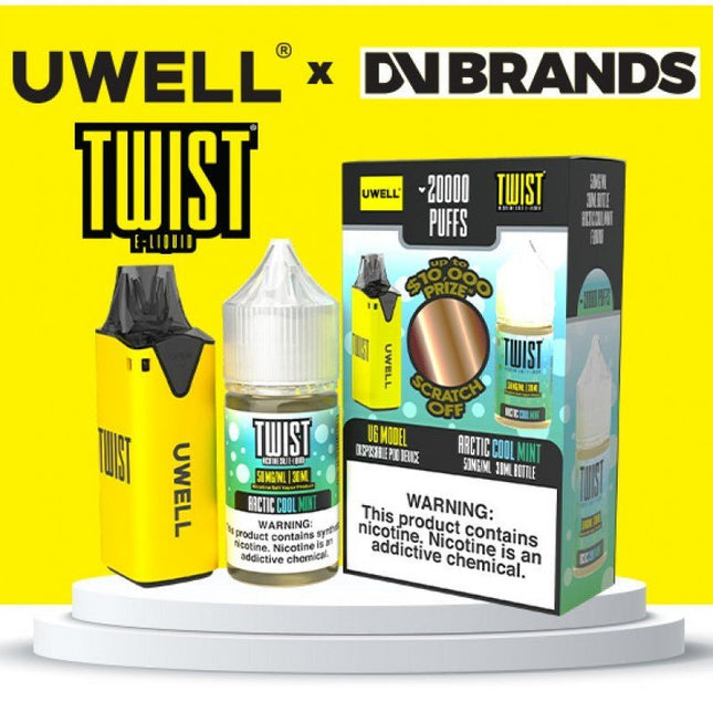 Twist Salt x Uwell V6 - E-Liquid + Device Bundle Arctic Cool Mint 50mg