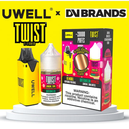Twist Salt x Uwell V6 - E-Liquid + Device Bundle Watermelon Madness 50mg