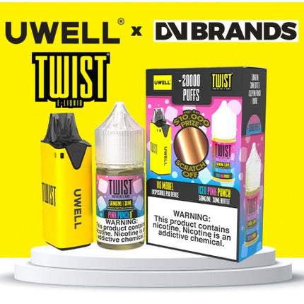 Twist Salt x Uwell V6 - E-Liquid + Device Bundle Iced Pink Punch 50mg