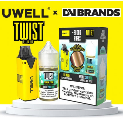 Twist Salt x Uwell V6 - E-Liquid + Device Bundle Arctic Cool Mint 50mg