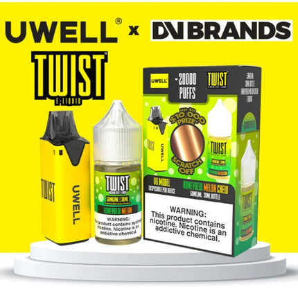 Twist Salt x Uwell V6 - E-Liquid + Device Bundle Honeydew Melon Chew 50mg