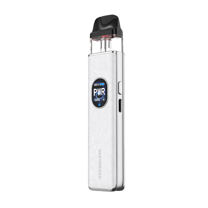 Vaping device with 'Vaporesso' branding on a white background