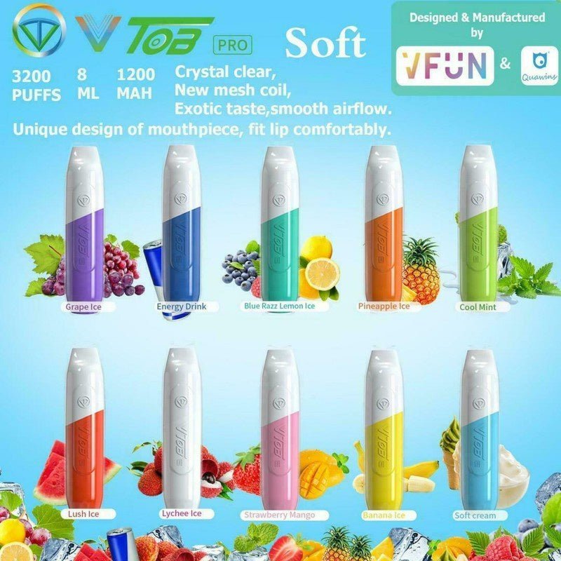 VTOB Pro 3200 Puffs Disposable | Virginia Vapes Virginia Vapes & Tobacco VTOB Pro 3200 Puffs Disposable | Virginia Vapes Virginia Vapes & Tobacco