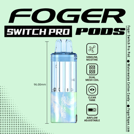 Foger Switch Pro Disposable POD ONLY Watermelon Cotton Candy