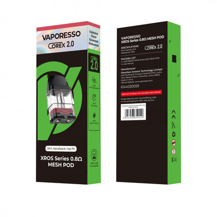 Vaporesso XROS Corex 3.0 Pods 4pk 0.8 Top Fill 3ml