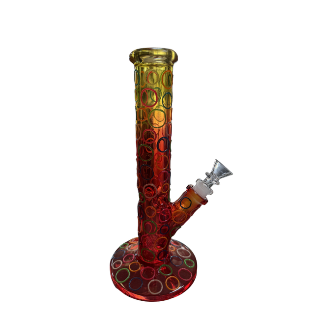 10" Multi Color Circle Water Pipe