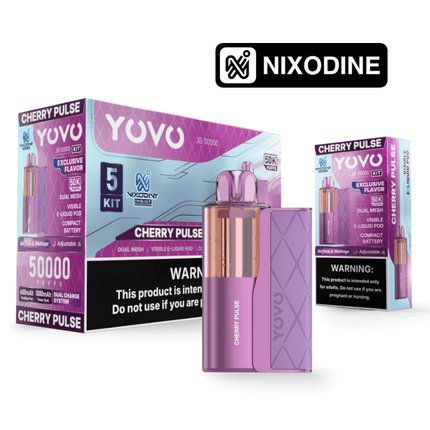 Yovo JB50k Full Kit Nixodine Cherry Pulse - Virginia Vapes & Tobacco