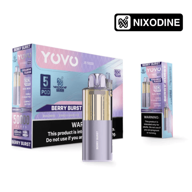 YOVO JB50k Nixodine POD ONLY Berry Burst - Virginia Vapes & Tobacco