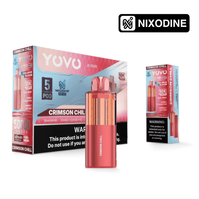 YOVO JB50k Nixodine POD ONLY Crimson Chill - Virginia Vapes & Tobacco