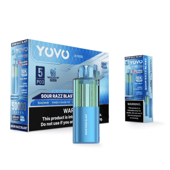 YOVO JB50k Nixodine POD ONLY Sour Razz Blast - Virginia Vapes & Tobacco