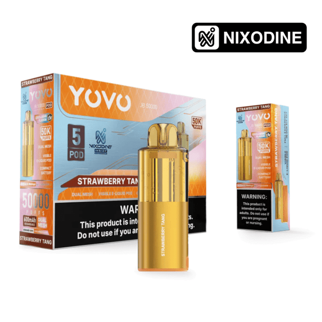 YOVO JB50k Nixodine POD ONLY Strawberry Tang - Virginia Vapes & Tobacco