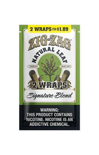 Zig - Zag Natural Leaf Flat Wraps 2pk Signature Blend - Virginia Vapes & Tobacco