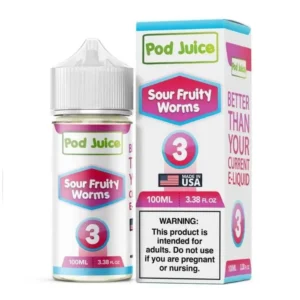 Pod Juice Nixodine 100ml Sour Fruity Worms