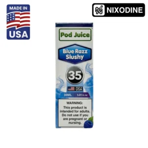 Pod Juice Nixodine Blue Razz Slushy 30ml