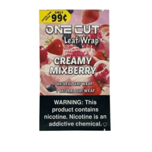 One Cut Single Leaf Flat Wraps Creamy Mixberry