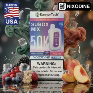 Kanger Subox MIX 50k Nixodine Disposable Peach Ice / Mixed Berries