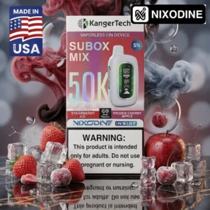 Kanger Subox MIX 50k Nixodine Disposable Frozen Cherry Apple / Strawberry Ice
