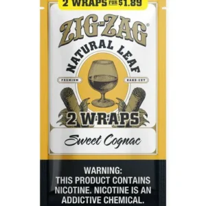 Zig-Zag Natural Leaf Flat Wraps 2pk Sweet Cognac