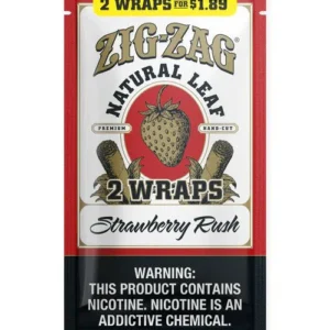 Zig-Zag Natural Leaf Flat Wraps 2pk Strawberry
