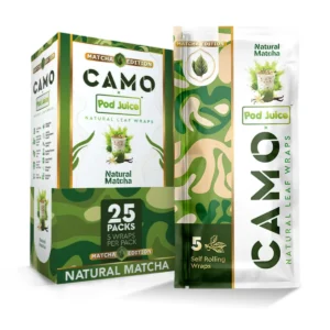 Camo X Pod Juice Narural Wraps Natural Matcha