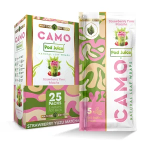 Camo X Pod Juice Narural Wraps Strawberry Yuzu Matcha