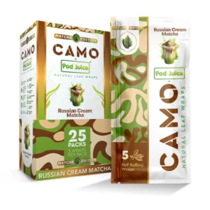 Camo X Pod Juice Narural Wraps Russian Cream Matcha