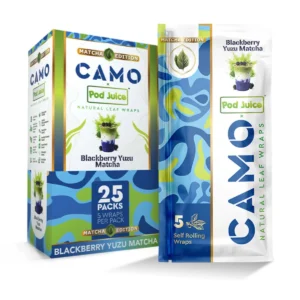Camo X Pod Juice Narural Wraps Blackberry Yuzu Matcha