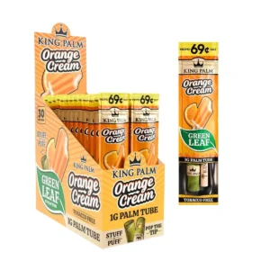 King Palm Single Flavored Palm Leaf Cones Orange Cream