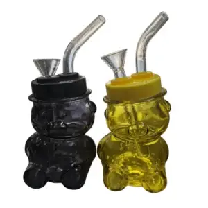 4" Glass Bowtie Man Water Pipe
