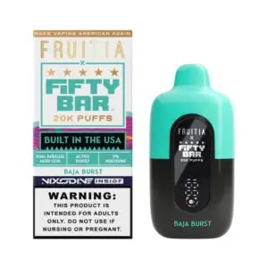 Fifty Bar X Frutia Nixodine Disposable Baja Burst