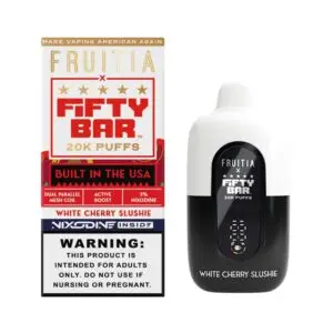 Fifty Bar X Frutia Nixodine Disposable White Cherry Slushie