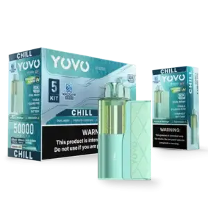 YOVO JB50K Full Kit nicotine-free disposable vape in Chill menthol flavor