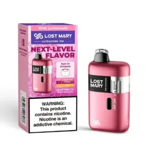 Lost Mary Ultrasonic 35K disposable vape in Pink Lemonade flavor, 5% nicotine