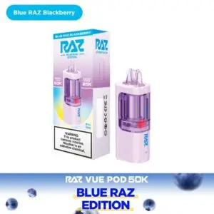 RAZ VUE Blue Raz Blackberry replacement pod, 50,000 puffs