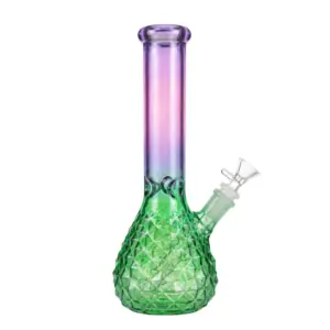 10" Iridescent Colors Diamond Beaker Water Pipe